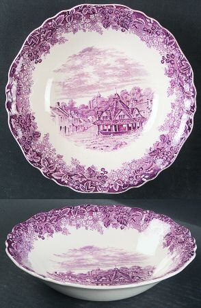 Romantic England Purple Coupe Soup Bowl