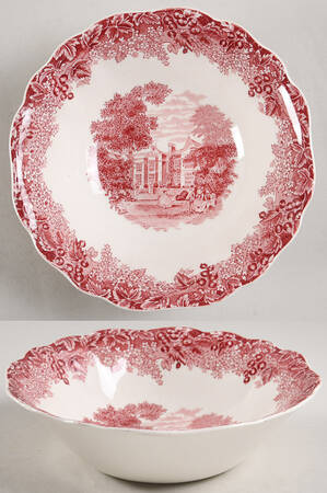 Romantic England Red (Shield-No Dishwash Marking) Coupe Cereal Bowl