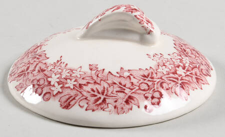 Romantic England Red (Shield-No Dishwash Marking) Lid for Sugar Bowl