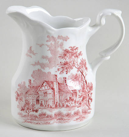 Romantic England Red (Round, Dishwasher Safe Mark) Creamer