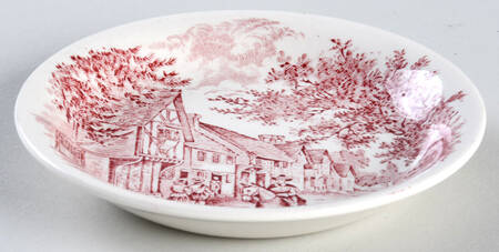 Romantic England Red (Round, Dishwasher Safe Mark) Coaster