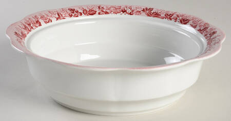 Romantic England Red (Round, Dishwasher Safe Mark) Round Vegetable No Lid