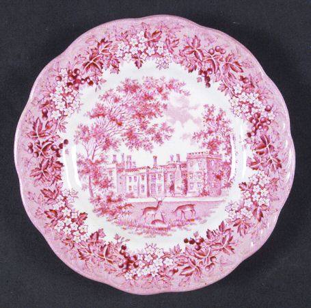 Romantic England Red (Round, Dishwasher Safe Mark) Dessert/Pie Plate