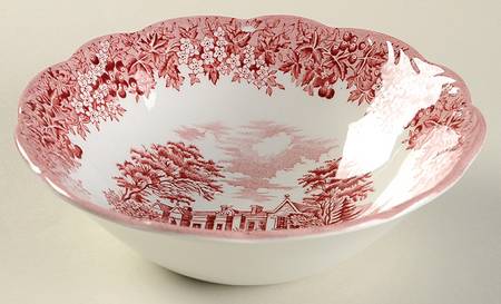 Romantic England Red (Round, Dishwasher Safe Mark) Coupe Cereal Bowl
