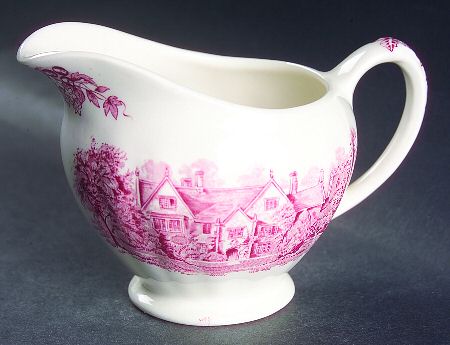 Romantic England Red (Round, Dishwasher Safe Mark) Creamer