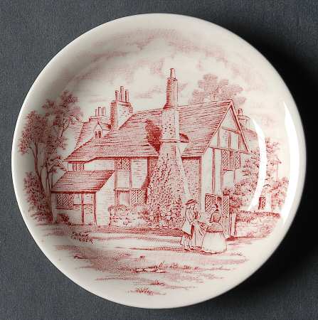 Romantic England Red (Round, Dishwasher Safe Mark) Coaster