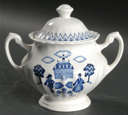 Sampler Blue Sugar Bowl & Lid
