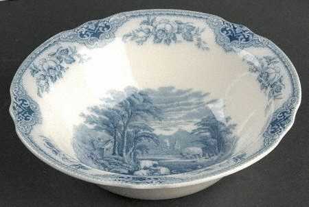 Sandown, The Blue 8" Round Vegetable Bowl