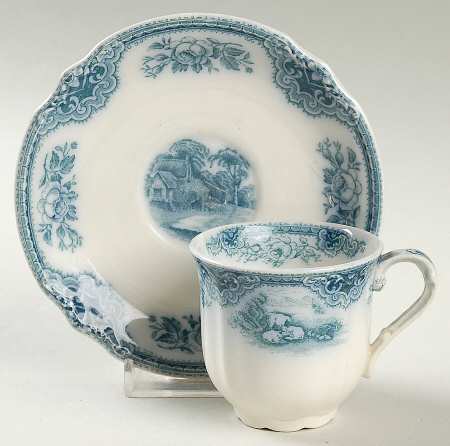 Sandown, The Blue Footed Demitasse Cup & Saucer Set