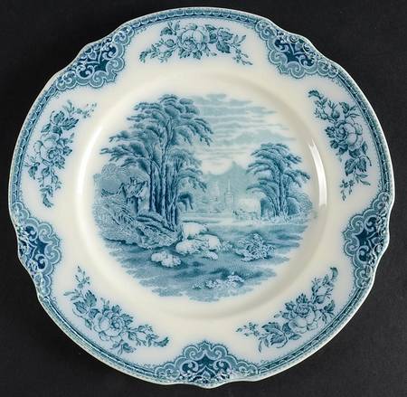 Sandown, The Blue Luncheon Plate