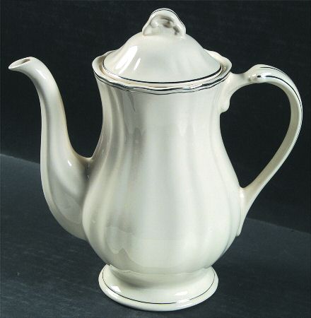 Silver Baroque Coffee Pot & Lid