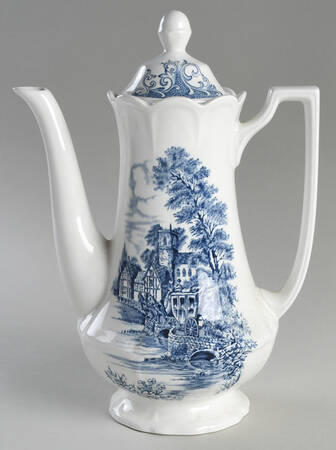 Stratford Stage Blue Coffee Pot & Lid
