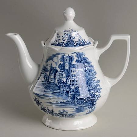 Stratford Stage Blue Teapot & Lid