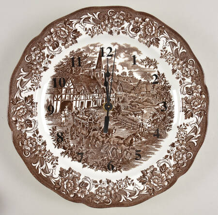 Stratford Stage Brown 1-2" depth  Clock Plate HC