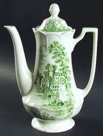 Stratford Stage Green Coffee Pot & Lid