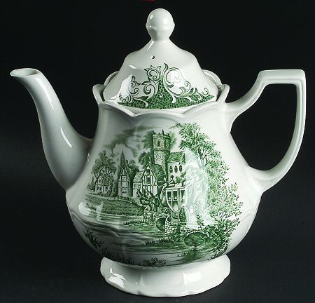 Stratford Stage Green Teapot & Lid