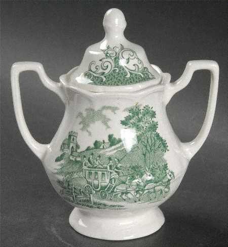 Stratford Stage Green Mini Sugar Bowl & Lid
