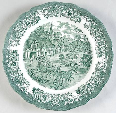 Stratford Stage Green Luncheon Plate