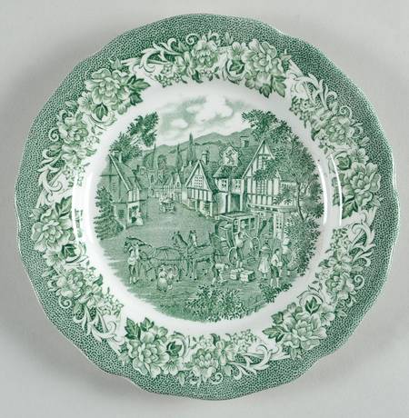 Stratford Stage Green Dessert/Pie Plate