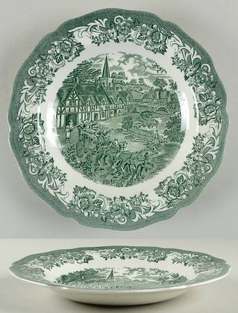 Stratford Stage Green Large Rim Soup Bowl