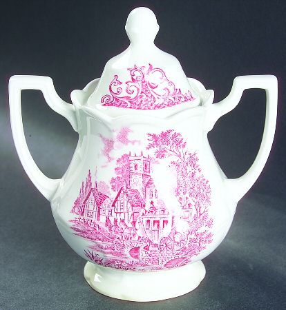 Stratford Stage Pink Sugar Bowl & Lid