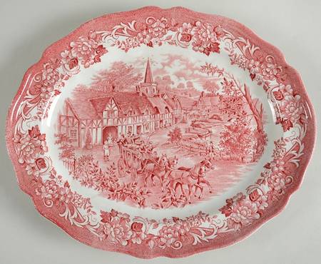Stratford Stage Pink 12" Oval Serving Platter