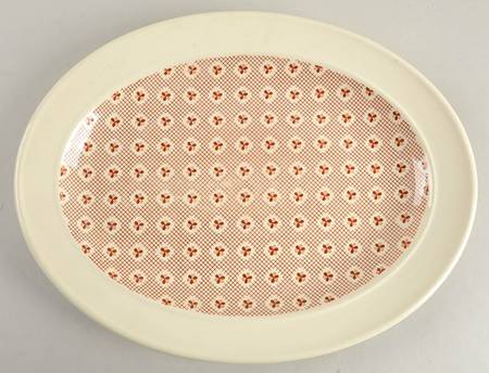 Tapestry Brown 11" Oval Serving Platter