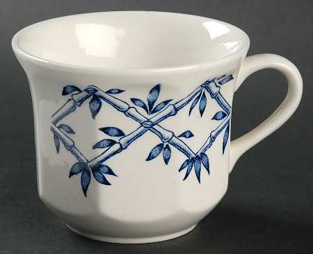 Trellis Blue Flat Cup