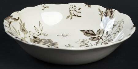 Tudor Roses Brown Fruit/Dessert (Sauce) Bowl
