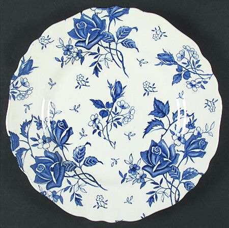 Tudor Roses Blue by J &amp; G Meakin