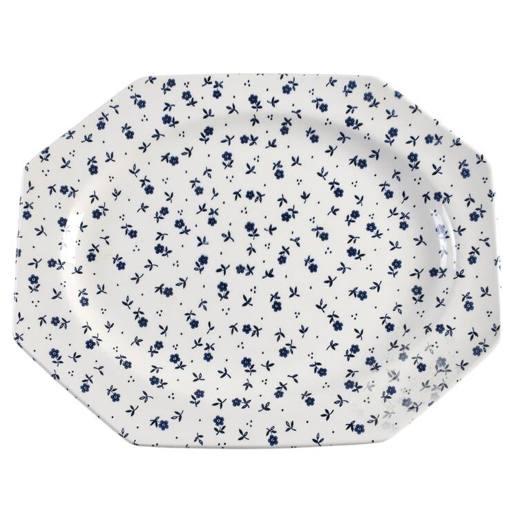 Vanity Fair Blue 12" Oval Serving Platter