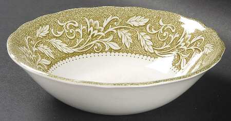 Victoria Green (Floral Rim, No Trim) Coupe Cereal Bowl