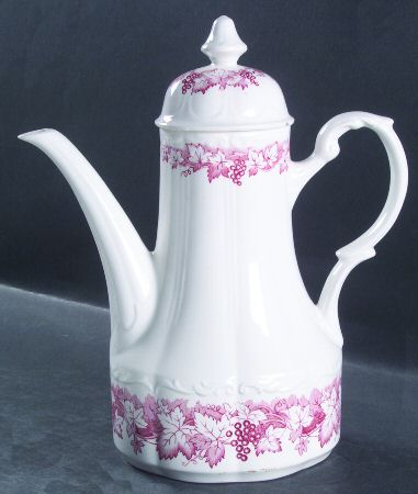 Vine Red (Pink) Coffee Pot & Lid