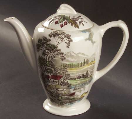 Welcome Home (Cream Background) Coffee Pot & Lid