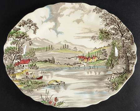 Welcome Home (Cream Background) 11" Oval Serving Platter