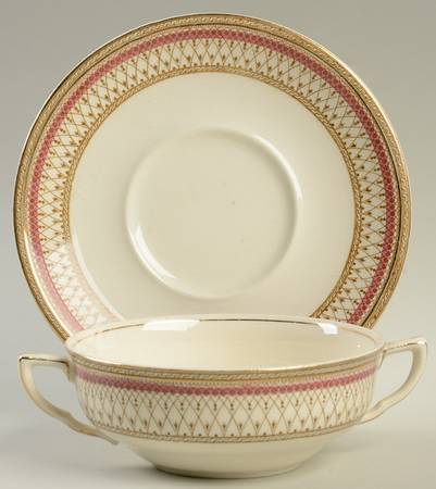 Westminster Flat Cream Soup Bowl & Saucer Set