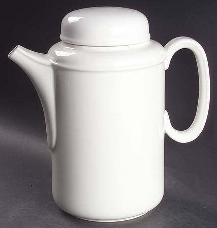 White Ice Coffee Pot & Lid