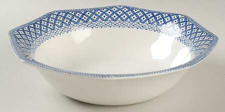 Wicker Blue 8" Round Vegetable Bowl