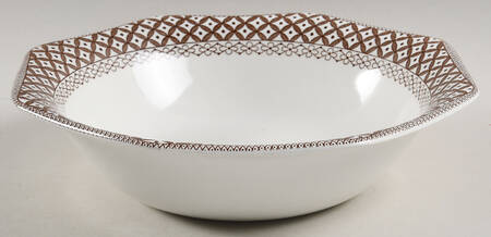 Wicker Brown 8" Octagonal Vegetable Bowl