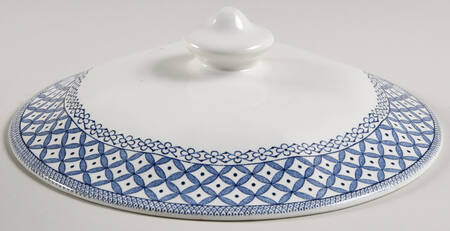 Willow Blue Lid for Round Vegetable