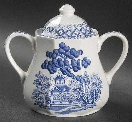 Willow Blue Sugar Bowl & Lid