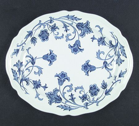 Windsong Blue 12" Oval Serving Platter
