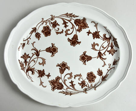 Windsong Dark Brown 13" Oval Serving Platter