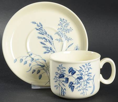 Windswept Blue Flat Cup & Saucer Set