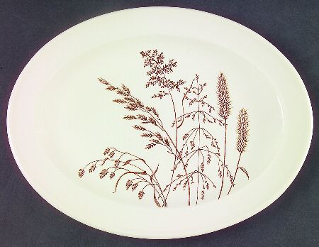 Windswept Brown 12" Oval Serving Platter