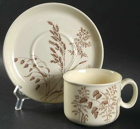 Windswept Brown Flat Cup & Saucer Set