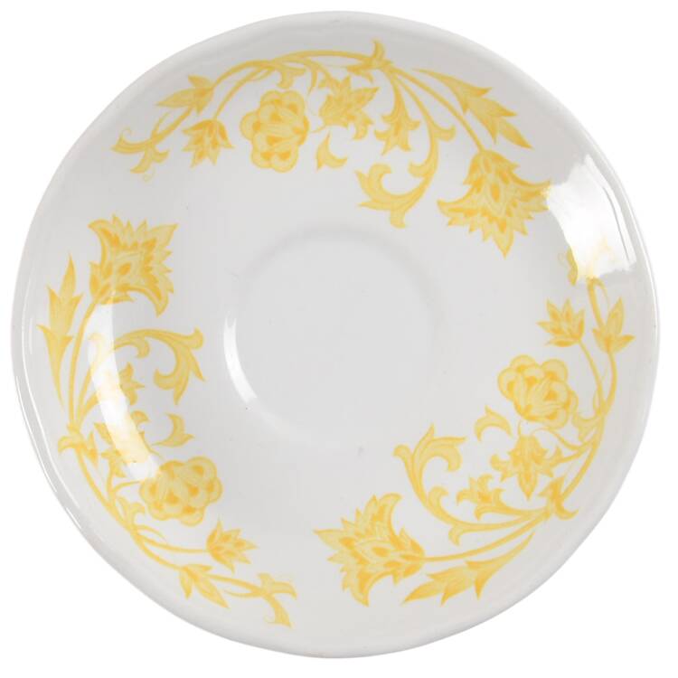 Windsong Yellow Saucer for Flat Cup
