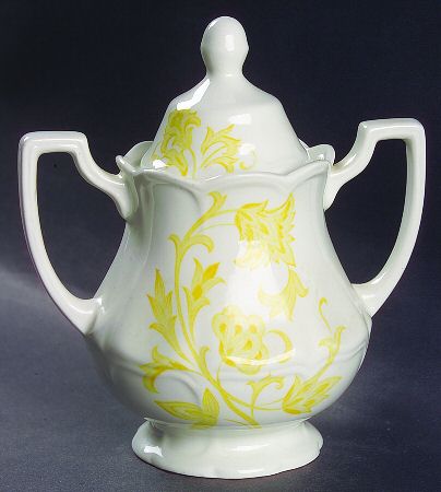 Windsong Yellow Sugar Bowl & Lid