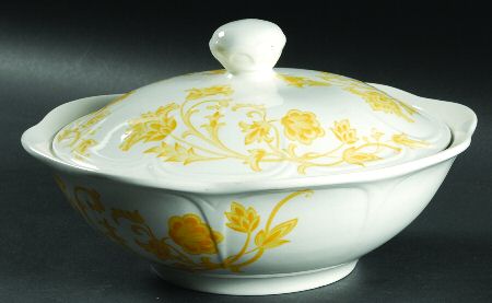 Windsong Yellow Round Covered Vegetable