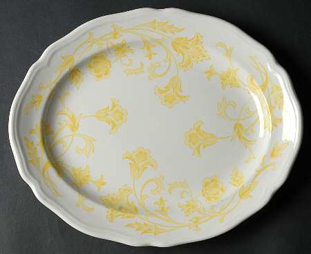 Windsong Yellow 12" Oval Serving Platter